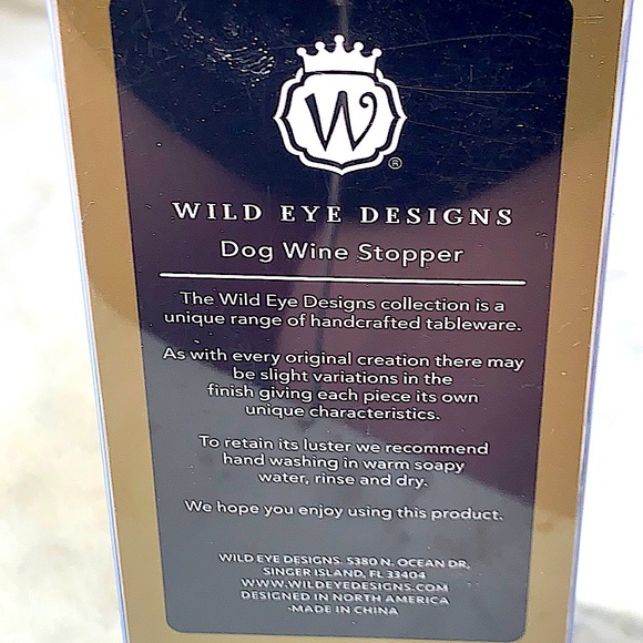 WILD EYE DESIGNS WINE STOPPER DOG GOLD - Picture 8 of 8